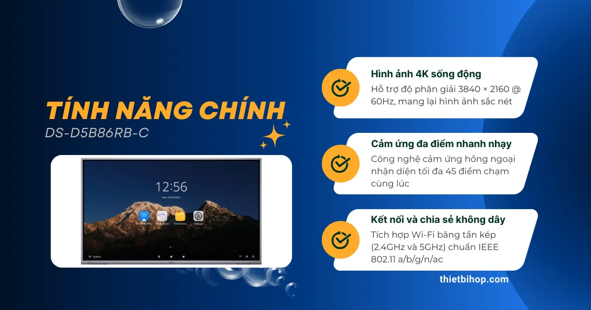 tính năng nổi bật Hikvision DS-D5B86RB/C