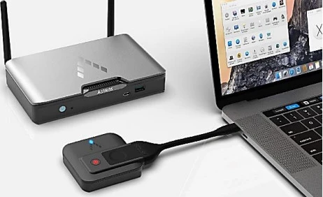 Astros AS-201-S2 hỗ trợ chia sẻ đồng thời 4 nội dung trên một màn hình lớn