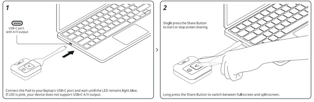 hướng dẫn kết nối thiết bị trình chiếu astros pod với máy tính