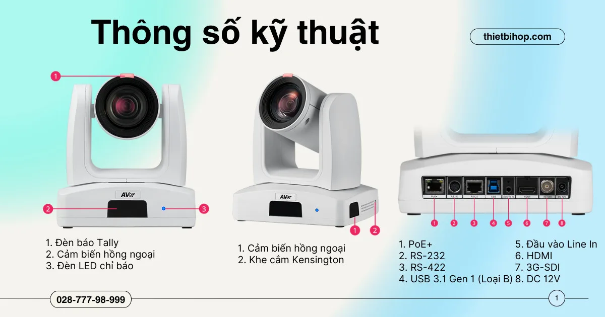 thông số kỹ thuật Zoom PTZ330UV2
