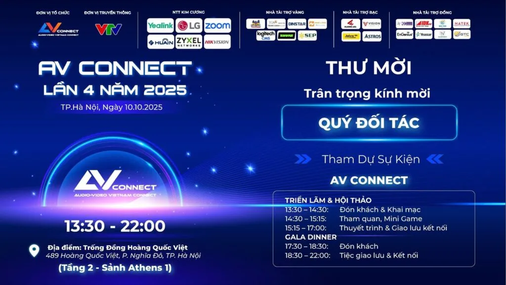 Thời gian & địa điểm tổ chức sự kiện av connect lần 4 2025