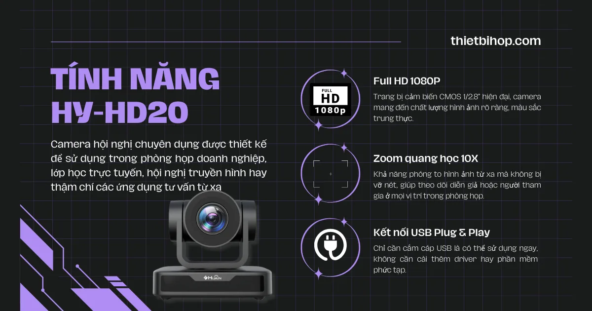 tính năng chính Huain HY-HD20