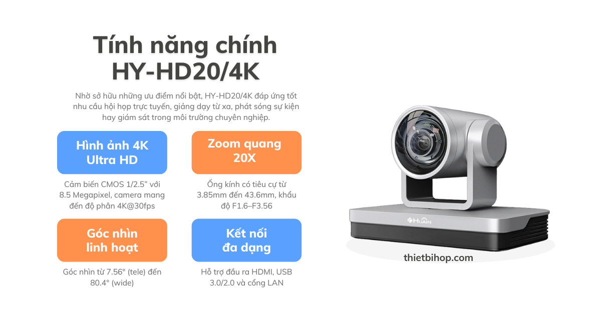 các tính năng nổi bật HY-HD20/4K