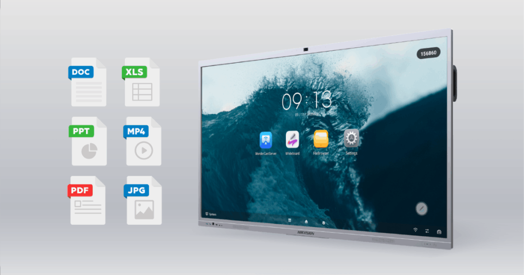 Đa dạng file tài liệu, chỉnh sửa trực tiếp ngay trên màn tương tác Hikvision