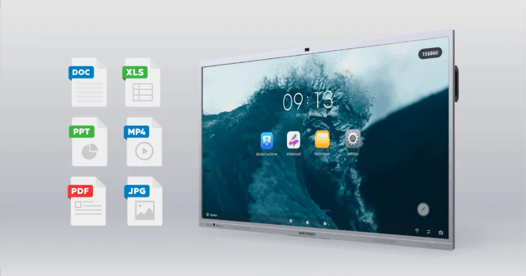 Đa dạng file tài liệu, chỉnh sửa trực tiếp ngay trên màn tương tác Hikvision