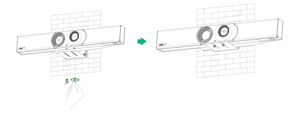 Gắn thiết bị Yealink A30 lên giá treo