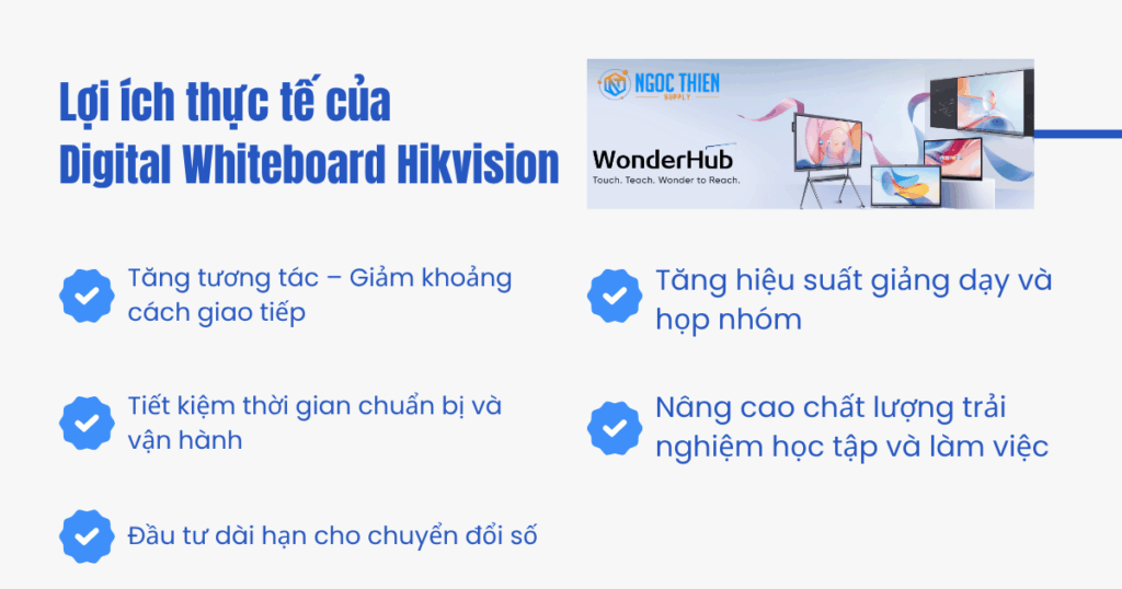 Lợi ích thực tế của Digital Whiteboard Hikvision