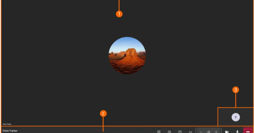 Meeting Interface (Giao diện trong cuộc họp) của thiết bị Yealink A30