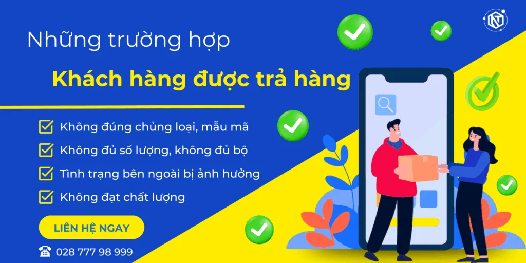 Những trường hợp khách hàng được trả hàng ở Ngoc Thien Supply