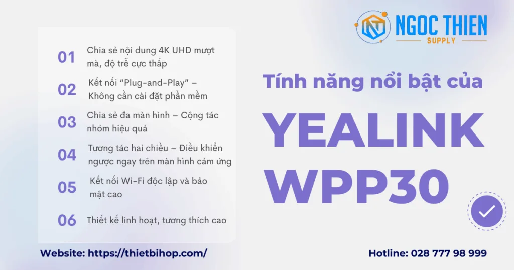 Tính năng nổi bật của Yealink WPP30