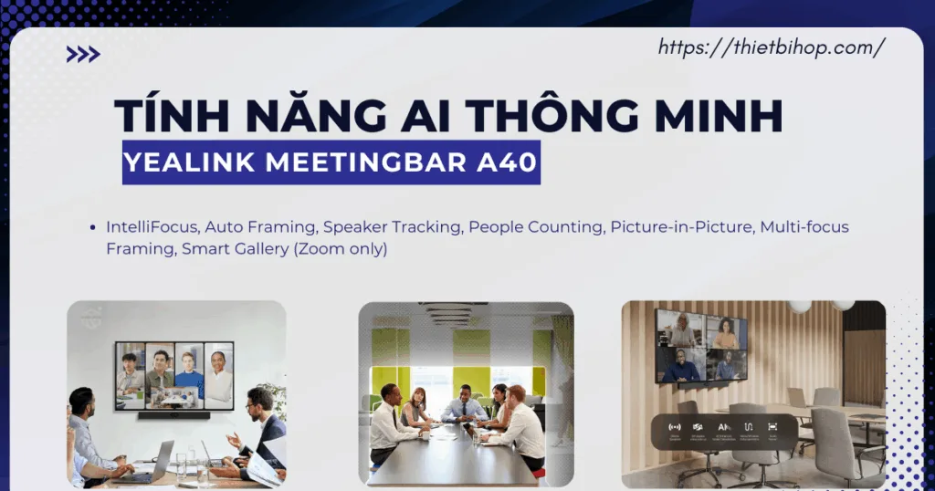 Tính năng thông minh Yealink MeetingBar A40