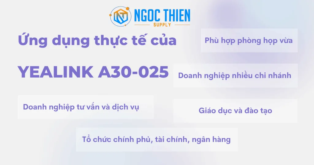 Ứng dụng thực tế của Yealink A30-025