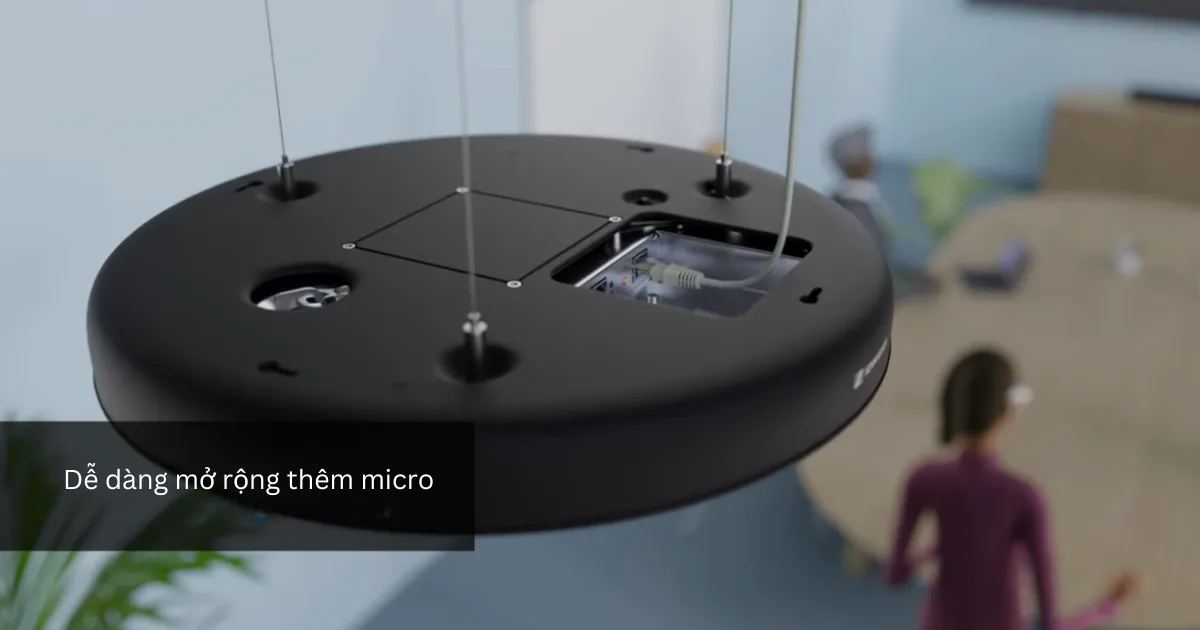 Dễ dàng mở rộng thêm micro với TeamConnect Bar S