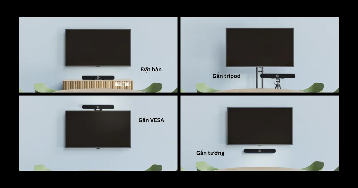 Sennheiser TeamConnect Bar S hỗ trợ 4 tùy chọn lắp đặt