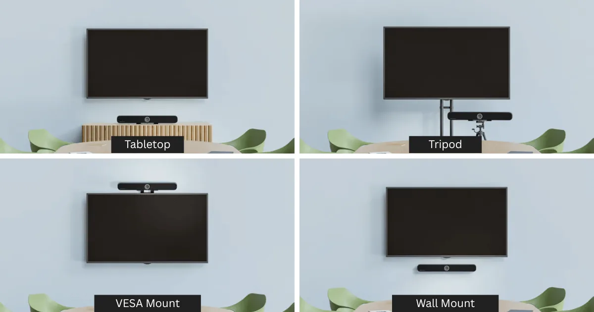 TeamConnect Bar đa dạng vị trí lắp đặt